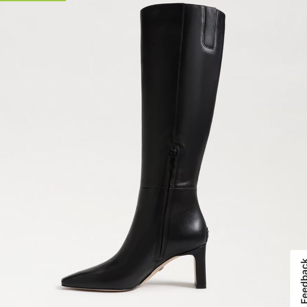 Sam Edelman Sylvia black leather  High Boot size 6 wide calf - Picture 5 of 14